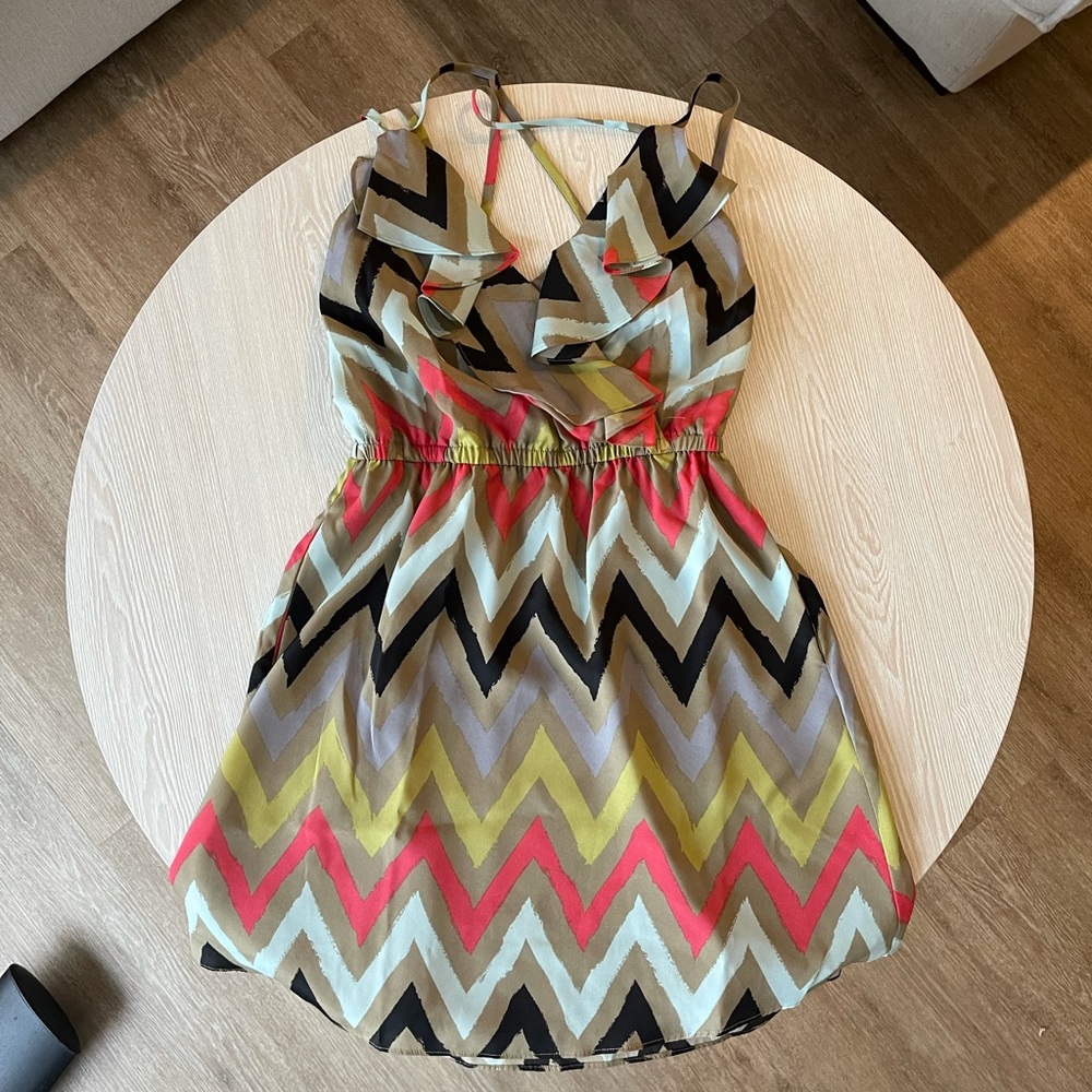 BCBGeneration Chevron printed dress, XXS